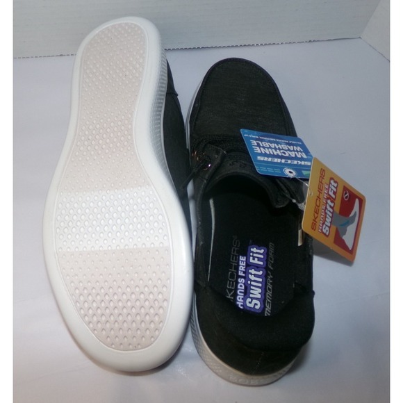 Skechers Bobs  Women Shoes 9.0 Slip ins Swift Fit‎ Hands Free Black Heather - Picture 7 of 7